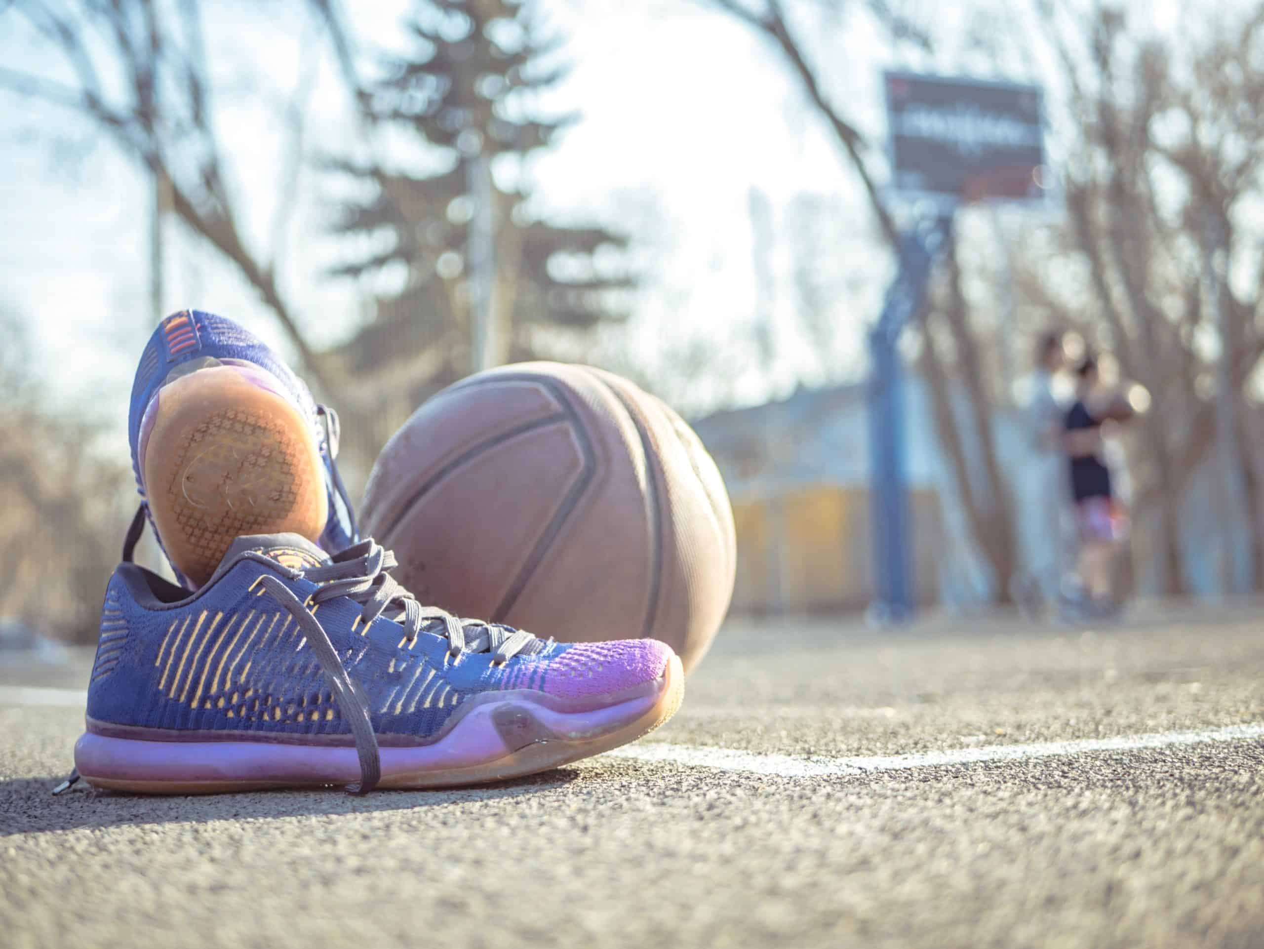 basketball shoes slide on court